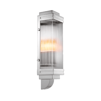 Silver LuminousRect Prism Wall Light