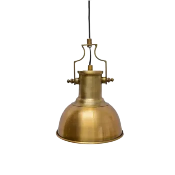 Brass Dome Pendant Light. Brass pendant ceiling light illuminating a modern kitchen island, showcasing elegant glass pendant lights for a stylish living space