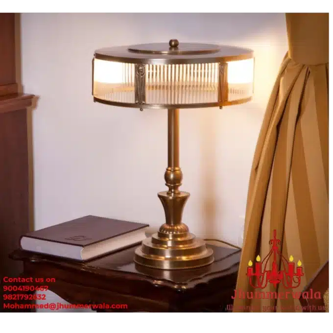 Heritage Brass Table Lamp - Vintage-Style Illumination for Study and Bedroom