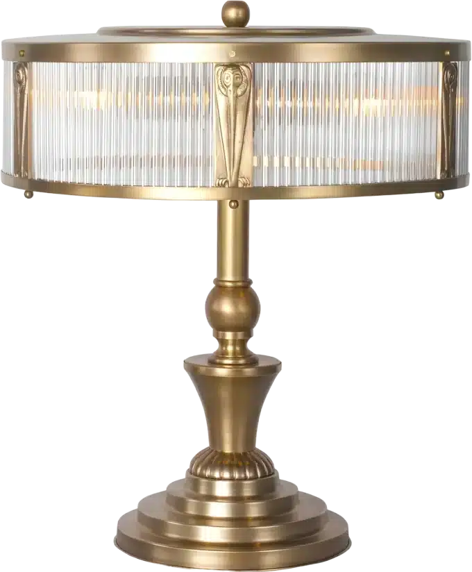 Heritage Brass Table Lamp - Vintage-Style Illumination for Study and Bedroom